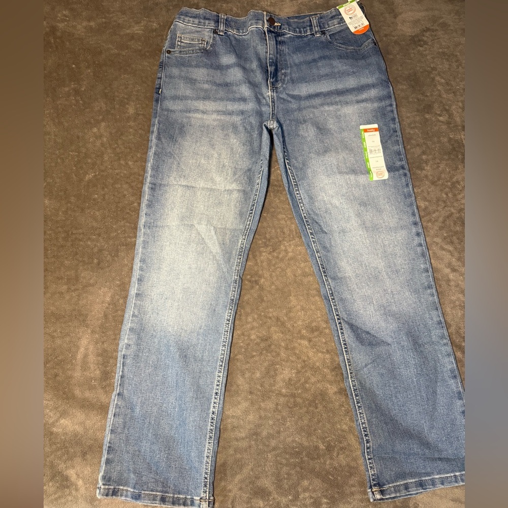Wonder Nation Boys Husky 14 Light Blue Straight Jeans